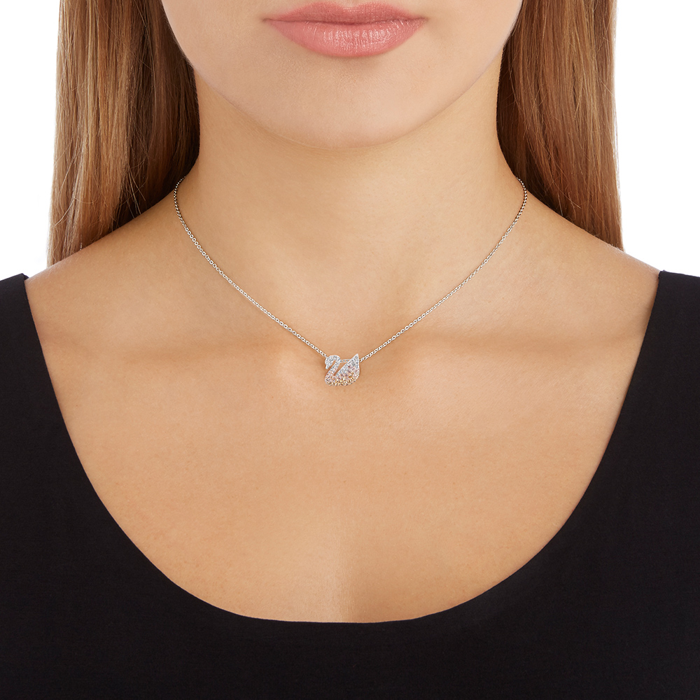 FREE SHIP Dây Chuyền Nữ Swarovski ICONIC SWAN Màu Gradient Thiên nga Nhỏ Necklace Crystal FASHION cá tính Trang sức trang sức đeo THỜI TRANG