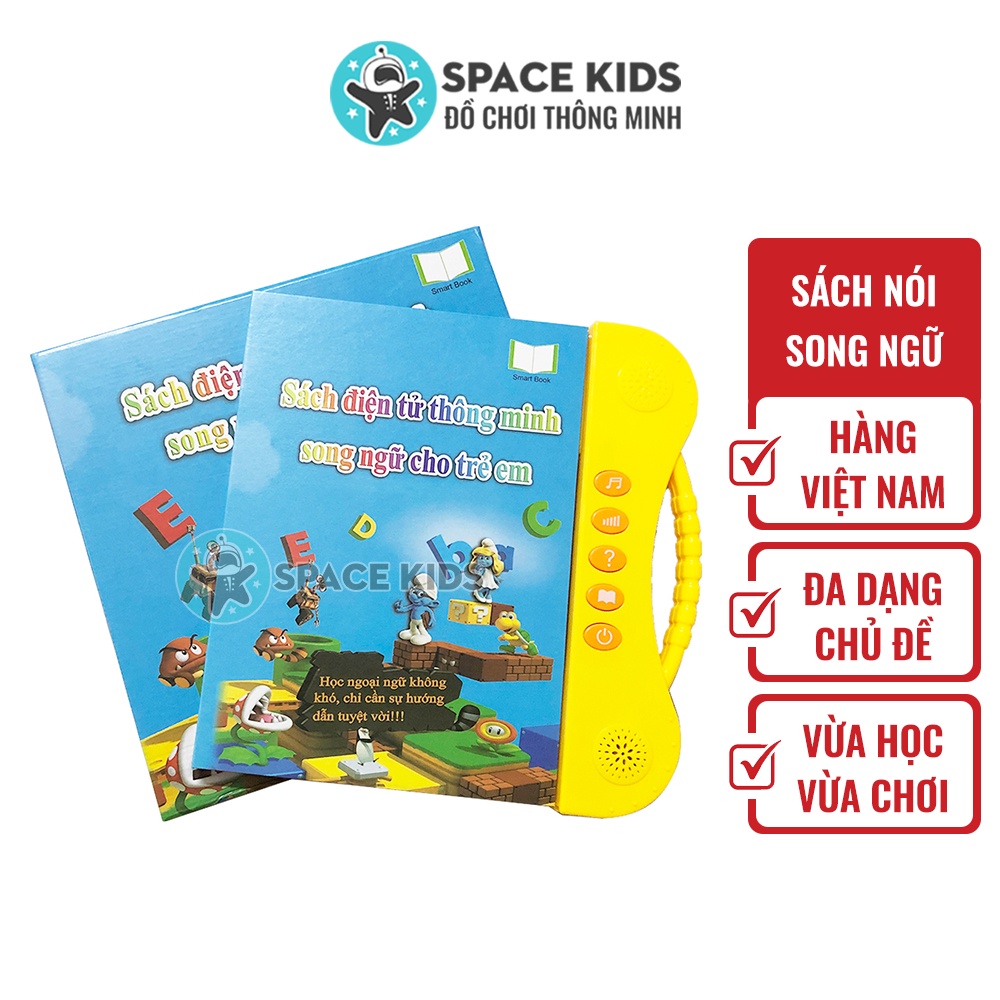 Đồ chơi cho bé Sách nói song ngữ Anh Việt nhiều chủ đề cho bé học tập, Sách Thanh Nga hàng loại 1
