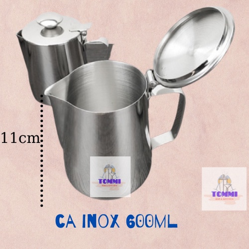 Ca Đánh Sữa Inox 304 Có Nắp 350ml 600ml 1L 1L5 2L.Ca Đựng Nước Có Nắp Ca Trà Đá Inox Pha Chế - Dụng Cụ Pha Chế