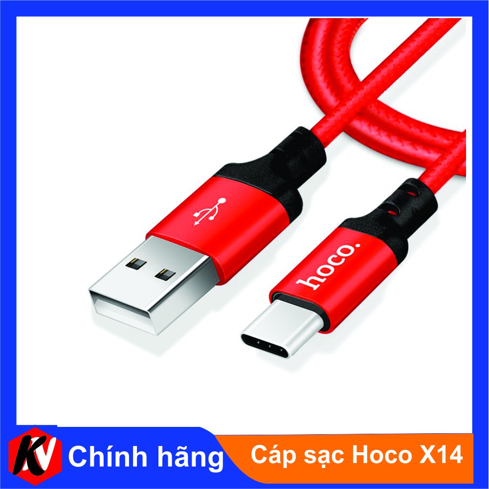 Cáp Sạc Nhanh Hoco X14 dài 1m - Hàng chính hãng