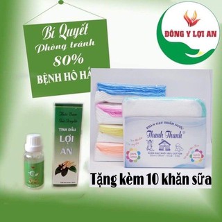 Tinh dầu Lợi An tặng Khăn sữa
