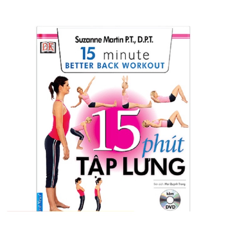 Sách - 15 Phút Tập Lưng (Kèm 1 Đĩa DVD) - First News