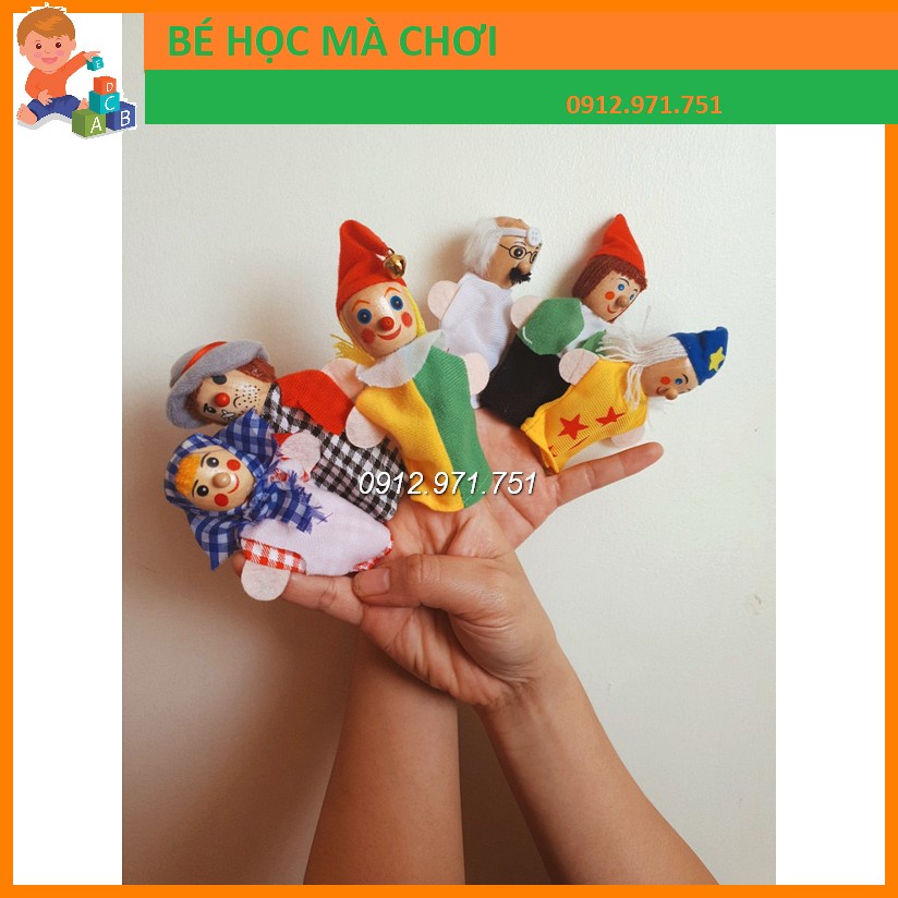 Set 6 rối ngón tay kể chuyện - Truyện cổ Andersen - Rối tay kể chuyện cổ tích