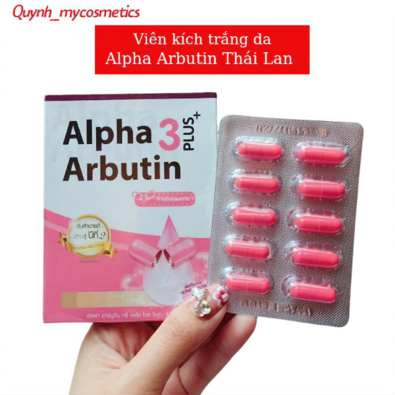 Vĩ kích dưỡng trắng da Alpha Arbutin Thái Lan Chính Hãng ( Vĩ 10 viên)