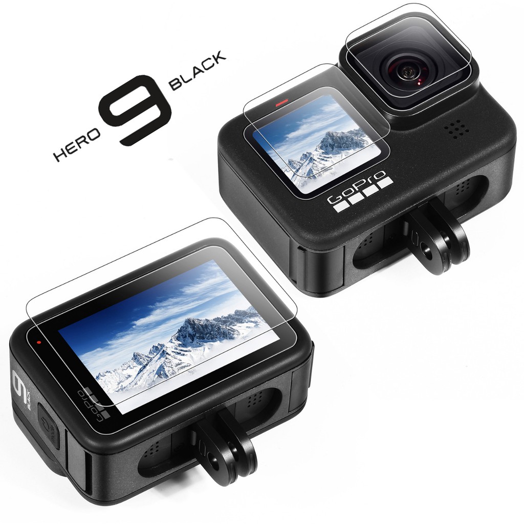 Miếng dán cường lực Gopro 9 10 black - miếng dán cứng - cắt viền 2.5D 9H - chống va đập trầy và ăn mòn