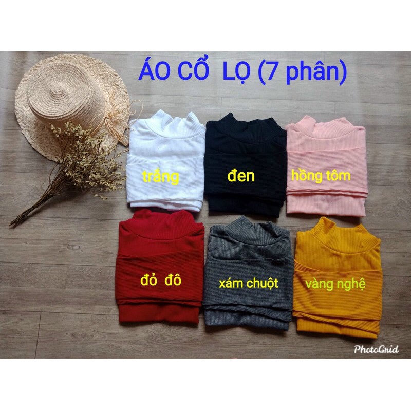 Áo thun tay dài cổ lọ kèm hình thật 100% NoBrandCotton