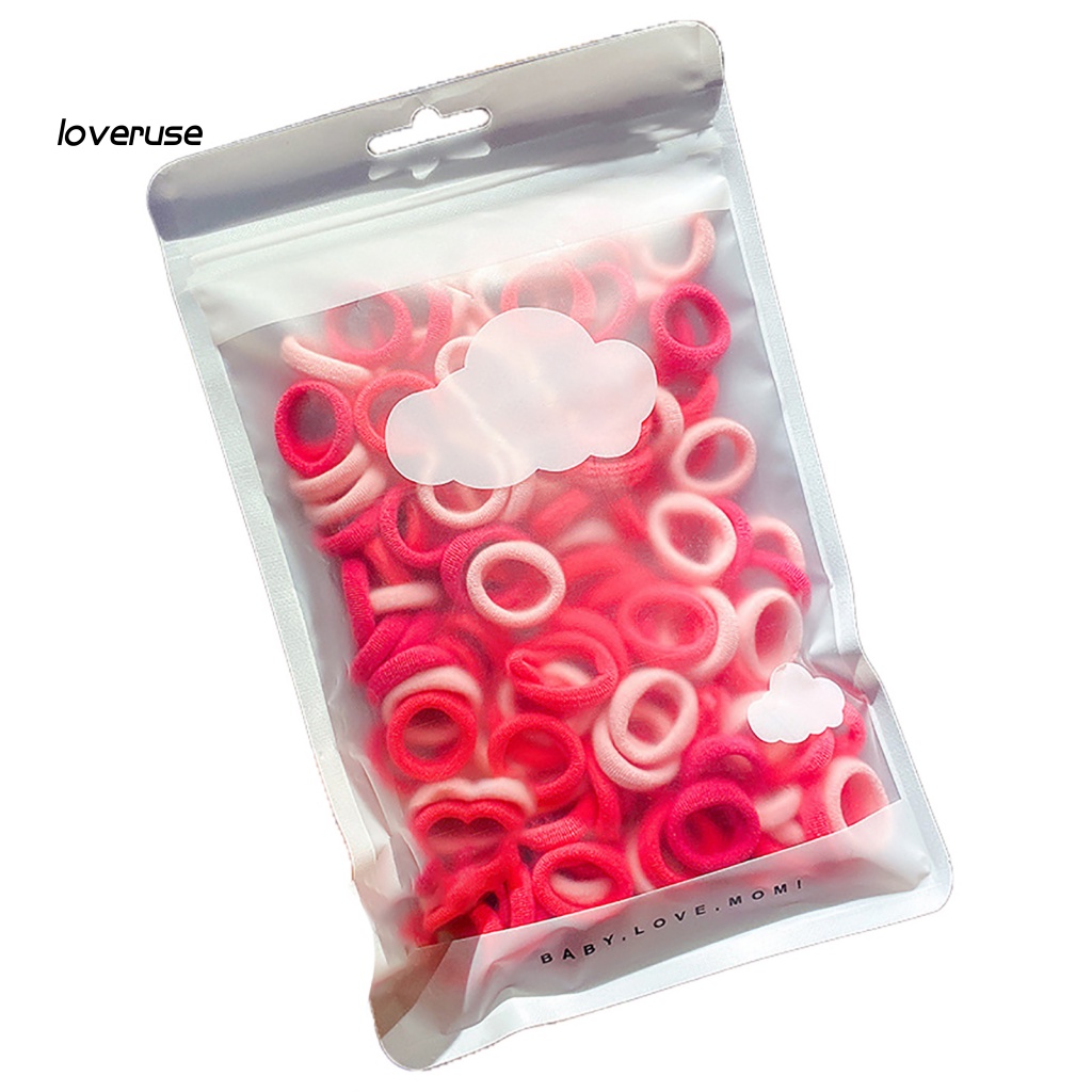 1 Túi Dây Buộc Tóc Scrunchies Nhiều Màu Sắc Đơn Giản Dành Cho Bé Gái