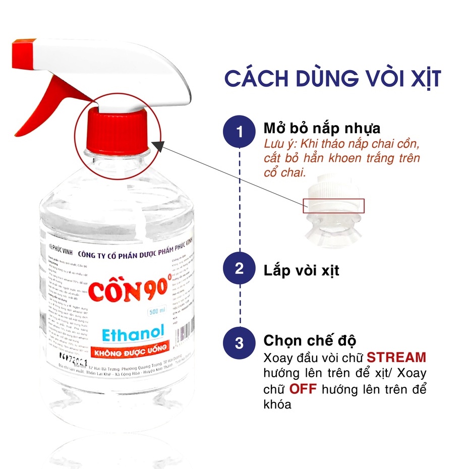 [Hỏa tốc HCM] Cồn 70/90 độ (500ml/1000ml) - Sát Khuẩn, Sát trùng vết thương