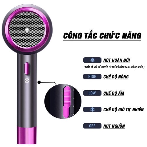 Máy Sấy Lạnh Không Hư Tóc, Máy Sấy Tóc 2 Chiều Thồng Minh New 2022