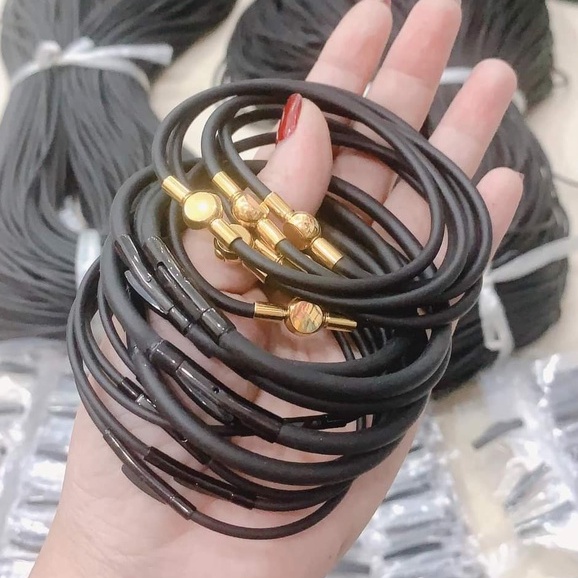 Vòng tay dây cao su đeo lu thống / charm phong thủy, Anchi jewelry