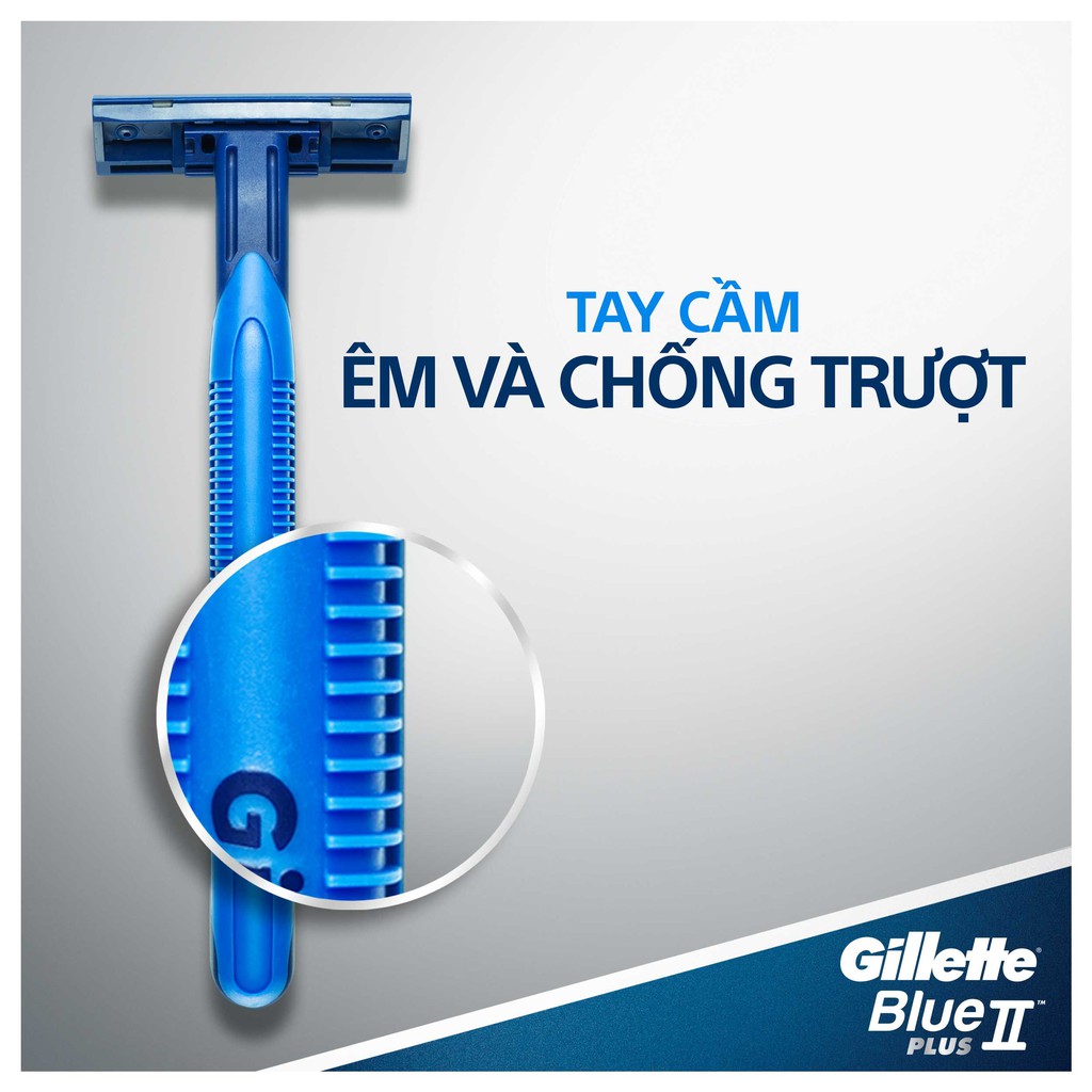 Dao cạo Gillette Blue II Plus - Gói 8+2