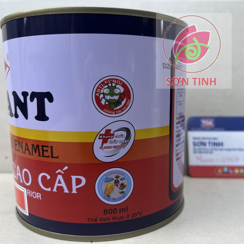 Sơn dầu bóng MÀU CAM Orange Galant 512 800ml Sử dụng cho gỗ, tôn, sắt thép