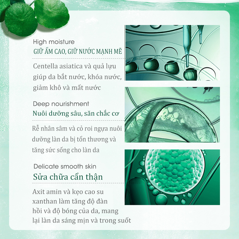 Bộ chăm sóc da giữ ẩm thanh lọc axit amin Jlisa 100g + 130ml + 100ml + 50g + 20g