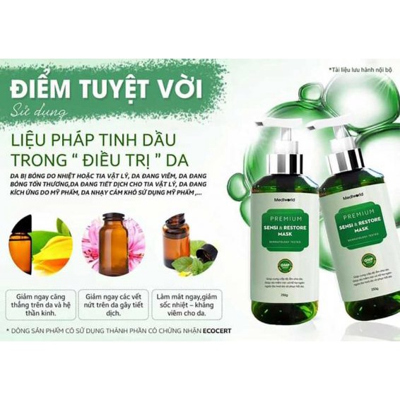 Mặt nạ giảm kích ứng, phục hồi da Premium Sensi Restore Mask của Mediworld