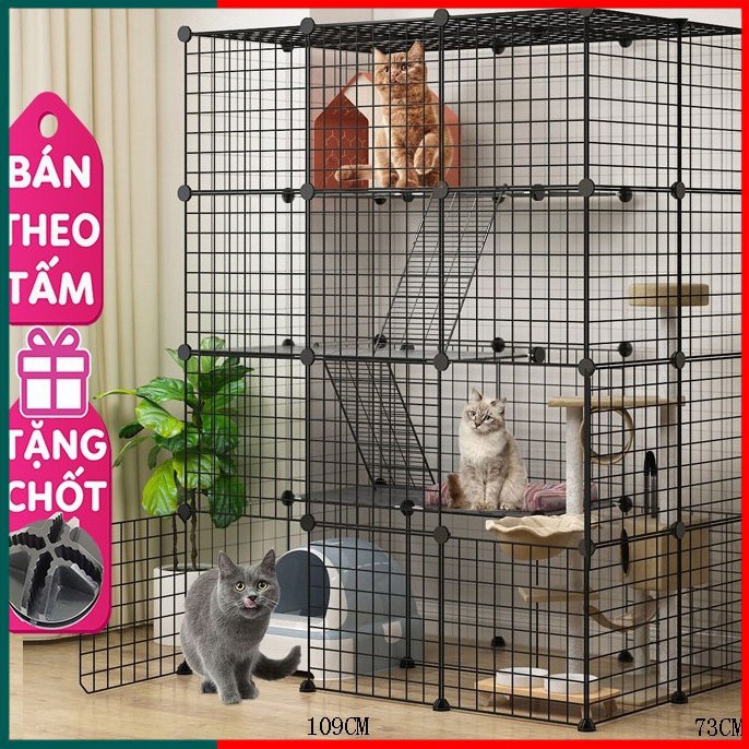 Tấm Ghép Chuồng Quây Cho Thú Cưng Chó Mèo, Chuồng Hamsters Lắp Ghép (Bán Lẻ Theo Tấm)-Tặng Kèm Chốt
