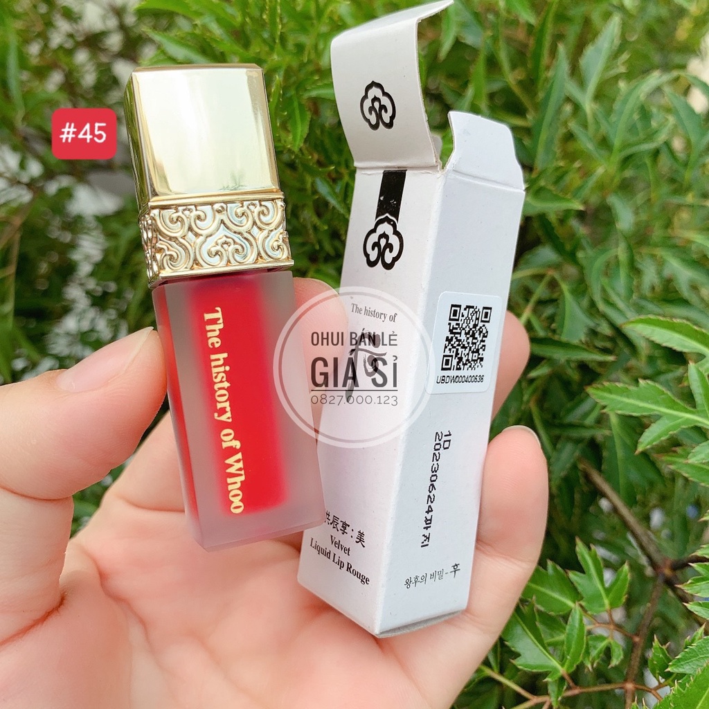 Son kem nhung lì Whoo GJH Mi Velvet Liquid Lip Rouge mini 2.3g