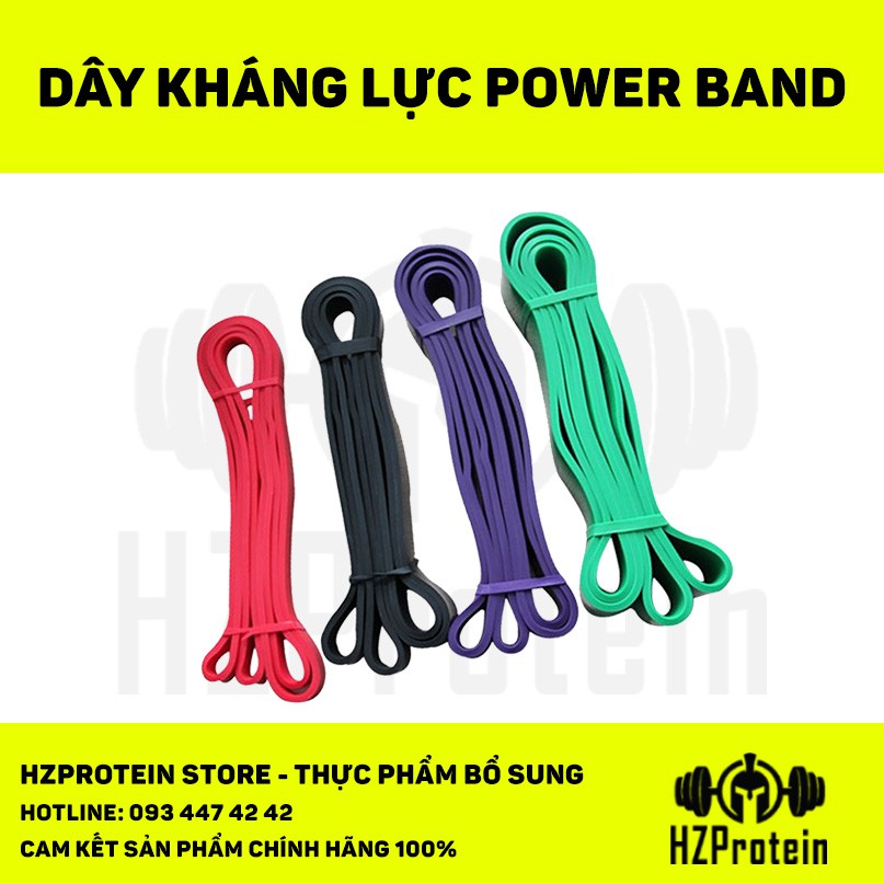 Dây Kháng Lực Tập Gym Powerband, Dây Cao Su Đàn Hồi, Tập Toàn Thân, Khởi Động, Mông Đùi Power Bands (1 Sợi)