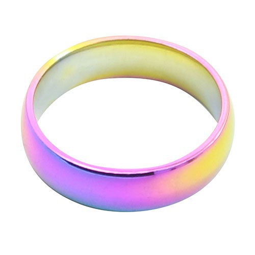 Nhẫn titanium thiết kế hình cầu vồng thời trang cực kì sáng tạo