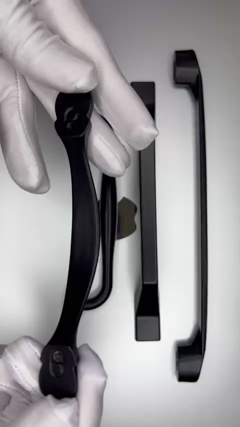 Tay nắm cửa/ Cánh tủ màu đen tay nắm hợp kim nhôm ngăn kéo tủ tay nắm tủ quần áo kiểu Mỹ Châu Âu hiện đại | BigBuy360 - bigbuy360.vn