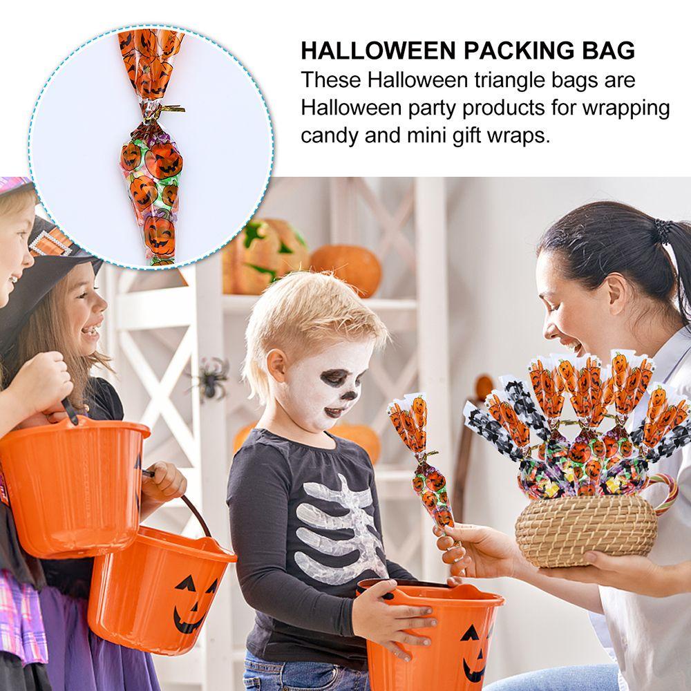 PINEVN Set 100 Túi Đựng Bắp Rang Bơ / Dơi / Bí Ngô Trong Suốt Trang Trí Tiệc Cưới