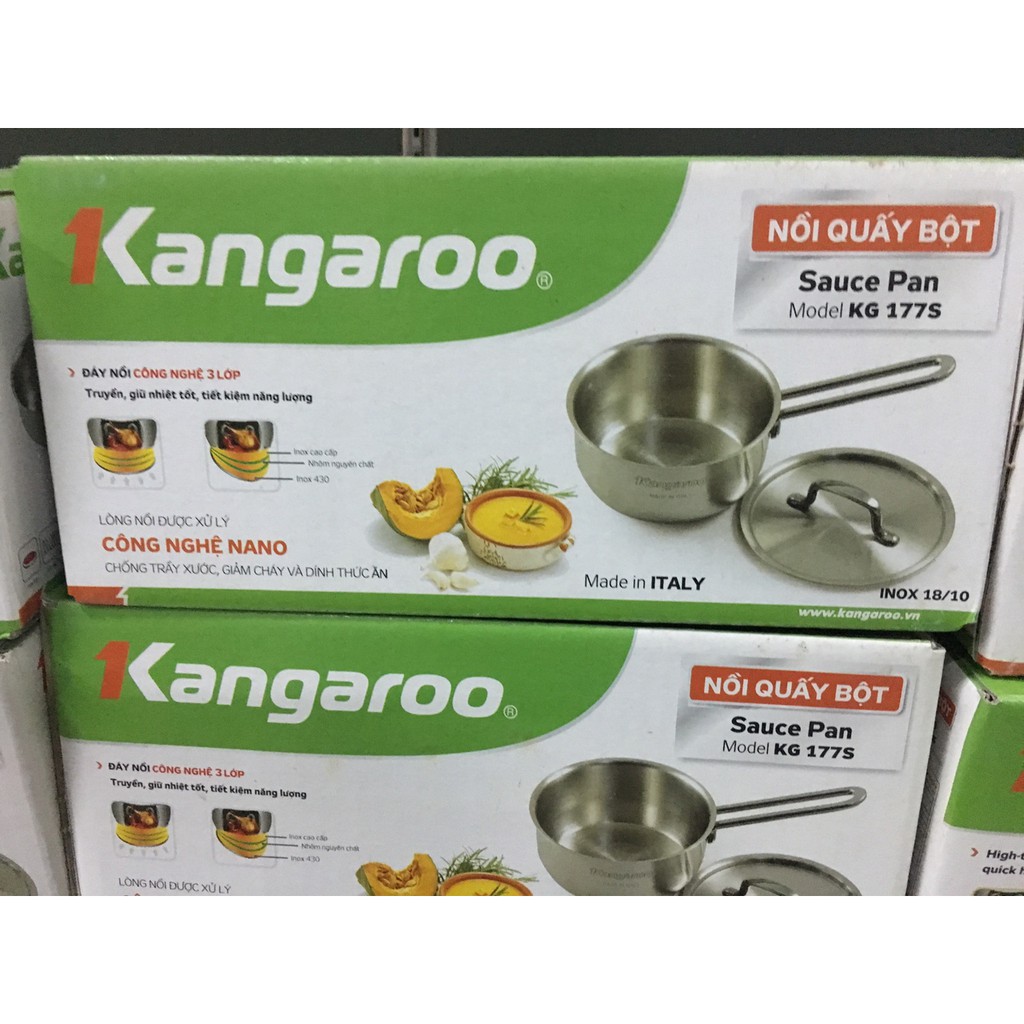 Thanh lý xả kho Nồi quấy bột Inox 14cm Kangaroo KG177S