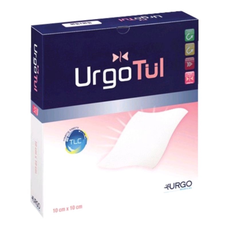 Gạc chống dính nhanh lành vết thương Urgotul ⚡ Tặng quà ⚡ Hộp 10 miếng 10 x 10 cm