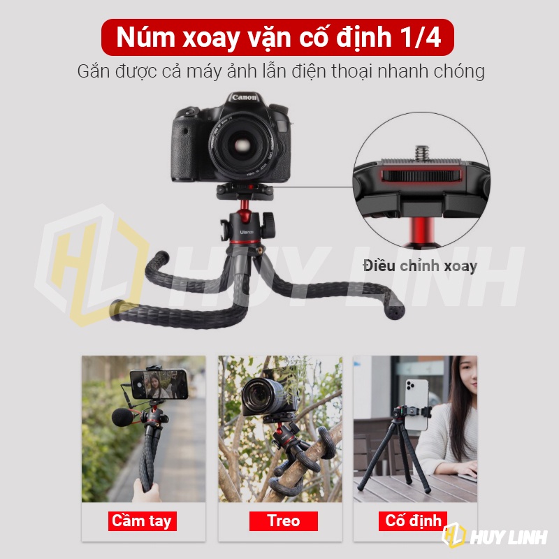 Chân máy Tripod Ulanzi MT 33 mẫu mới nhất 2022 - Đầu bi xoay 360 độ tải trọng 2Kg