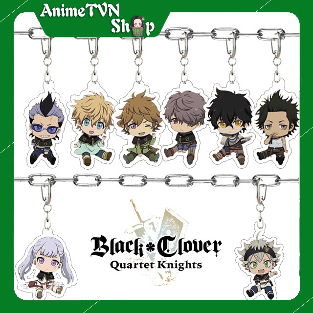 Móc khoá Mica dây xịn anime Black Clover - Nhựa Cứng Acrylic In 2 mặt sắc nét ( ảnh thật )