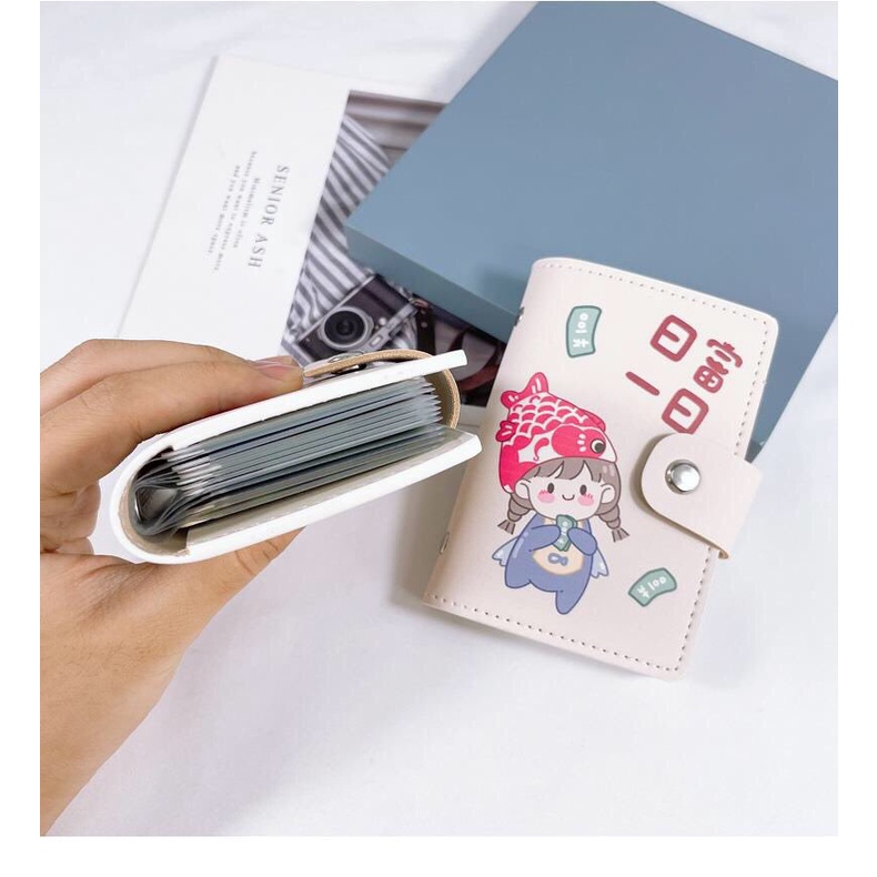 Ví nữ đựng thẻ mini cute nhiều ngăn dễ thương 24 ngăn bỏ túi nhỏ gọn giá rẻ thời trang Hàn Quốc cao cấp đẹp LUKADO VN43
