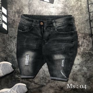 QUẦN SHORT JEAN NAM RÁCH XƯỚC
