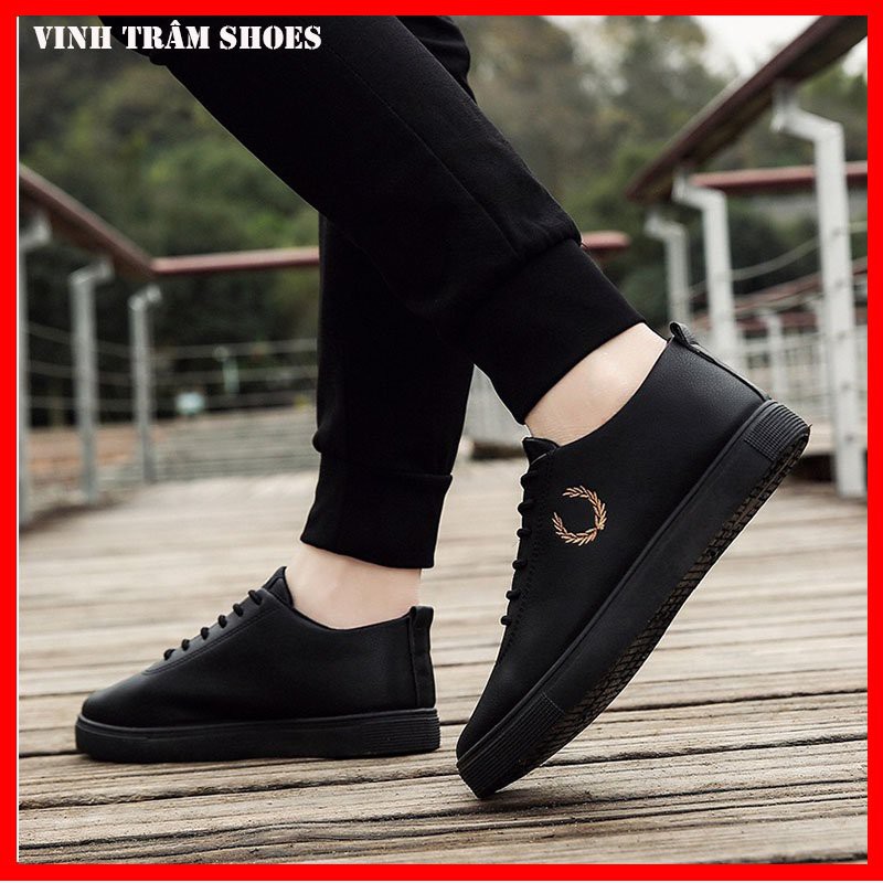 Giày thể thao nam sneaker màu đen bông lúa đế cao 4cm,hàng sẵn kho từ 38 - 43