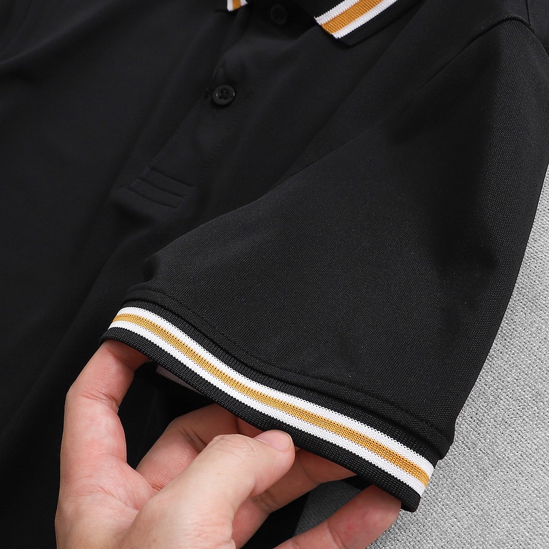 Áo polo nam TORANO trơn bo kẻ thêu logo trước ngực TP608