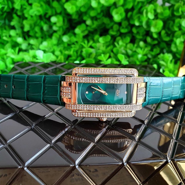 Đồng hồ JBW Nữ J6358L Mink Quartz Diamond Crystal Green Dial Ladies Watch