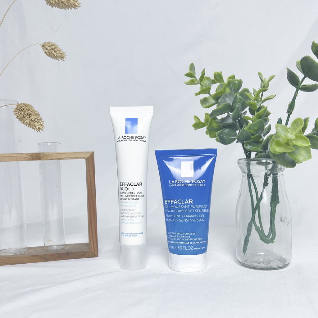 Set Kem Giảm M ụ n La Roche Posay Effaclar Duo+ 40ml Và Gel Rửa Mặt 50ml (date T6/2024)