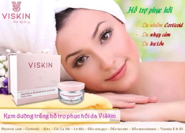 COMBO DƯỠNG TRẮNG PHỤC HỒI DA NHIỄM CORTICOID VISKIN