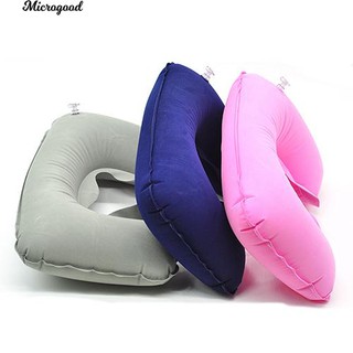 Gối bơm hơi hình chữ U mềm mại dùng khi du lịch