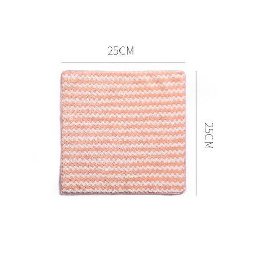 Khăn lau bếp đa năng 2 mặt siêu thấm (lau bếp, bát đĩa, bàn ghế...) to dày kháng khuẩn 25*25cm