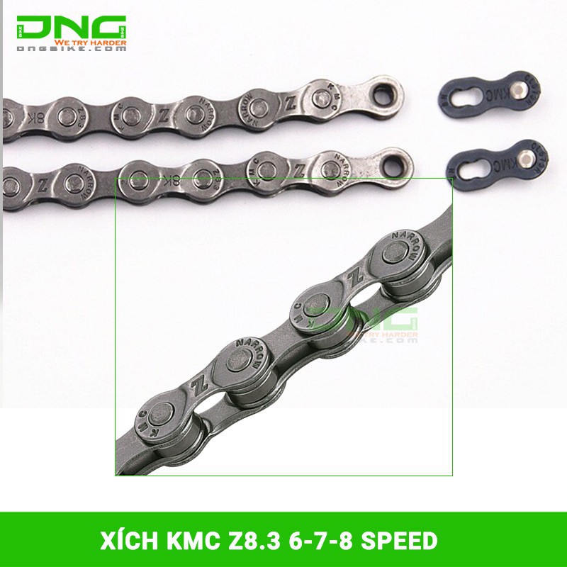Xích xe đạp KMC Z8.3 6/7/8 speed Full box