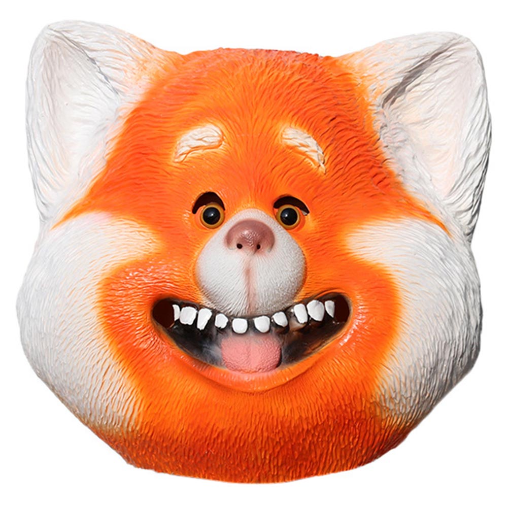 Mặt Nạ Cao Su Hình Gấu Trúc Đỏ Dễ Thương Hóa Trang Halloween