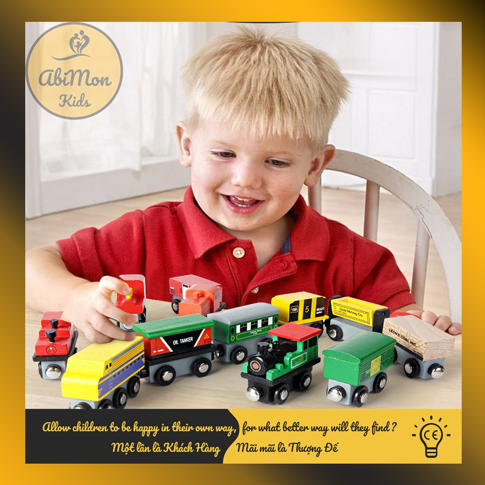 Đoàn Tàu Nam Châm Bằng Gỗ Cho Bé ☘️ Montessori cao cấp ✨ (Đồ chơi Gỗ - Đồ chơi Giáo Dục - An toàn - Thông minh)