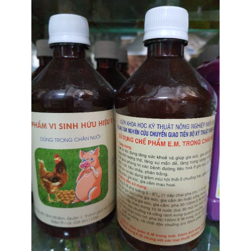 chế phẩm vi sinh hữu hiệu E.M - chai 500ml