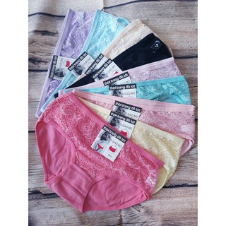 Ảnh thật 10 quần lót cotton ren mã QL 23 dưới 55kg