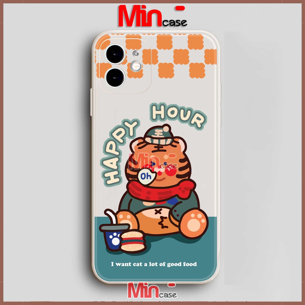 Ốp lưng iPhone Hổ Tiger viền vuông silicon mềm dẻo cho iphone 6/6s/7/8/X/XS/XR/11/12/13 Pro Plus Max cute dễ thương đẹp