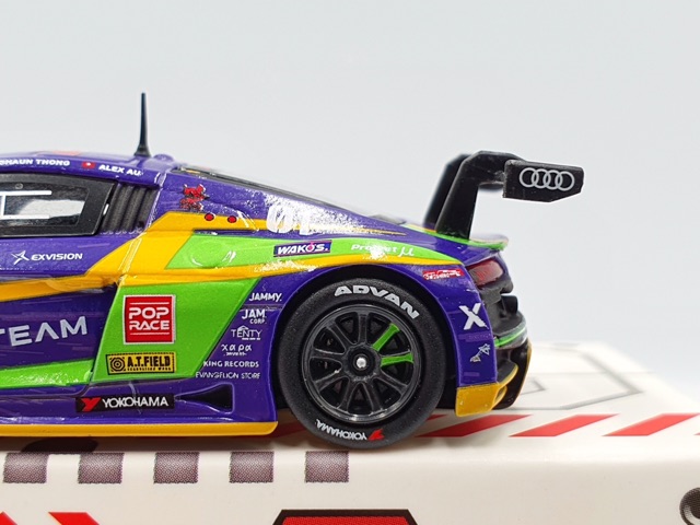 Xe Mô Hình Audi R8 LMS Super GT 2020 #33 EVA RT Test Type-01 X Works R8 1:64 Pop Race ( Tím )