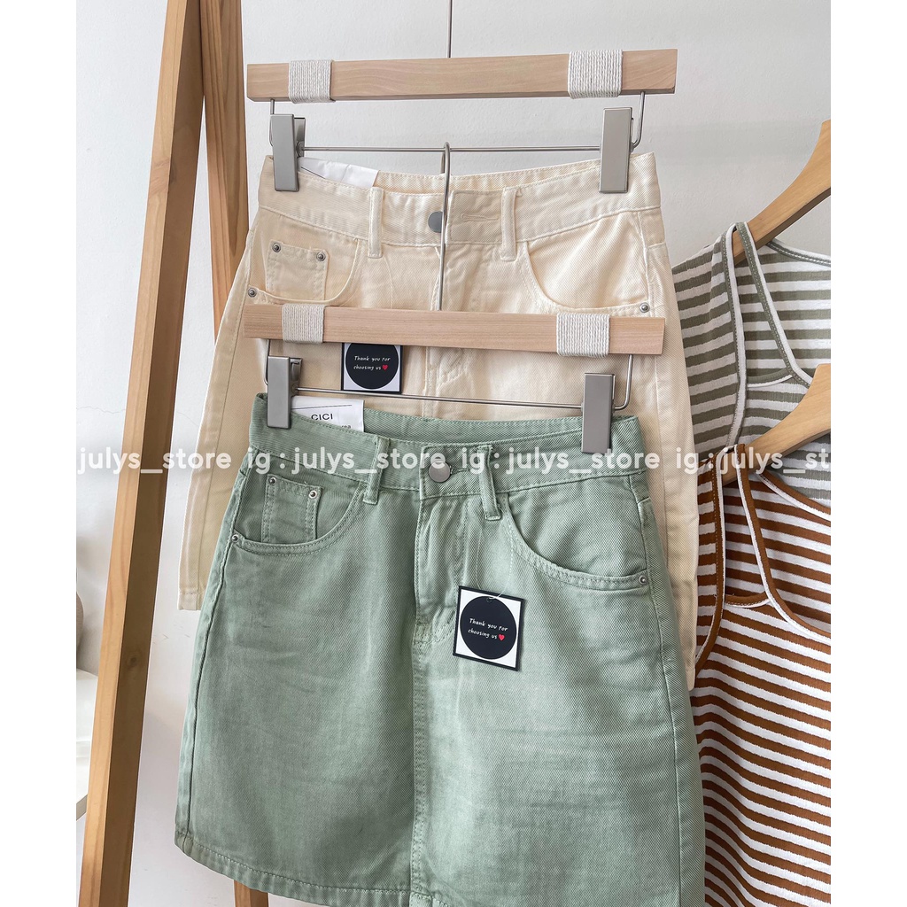 Chân váy jeans dáng A ngắn (ảnh thật kèm video)