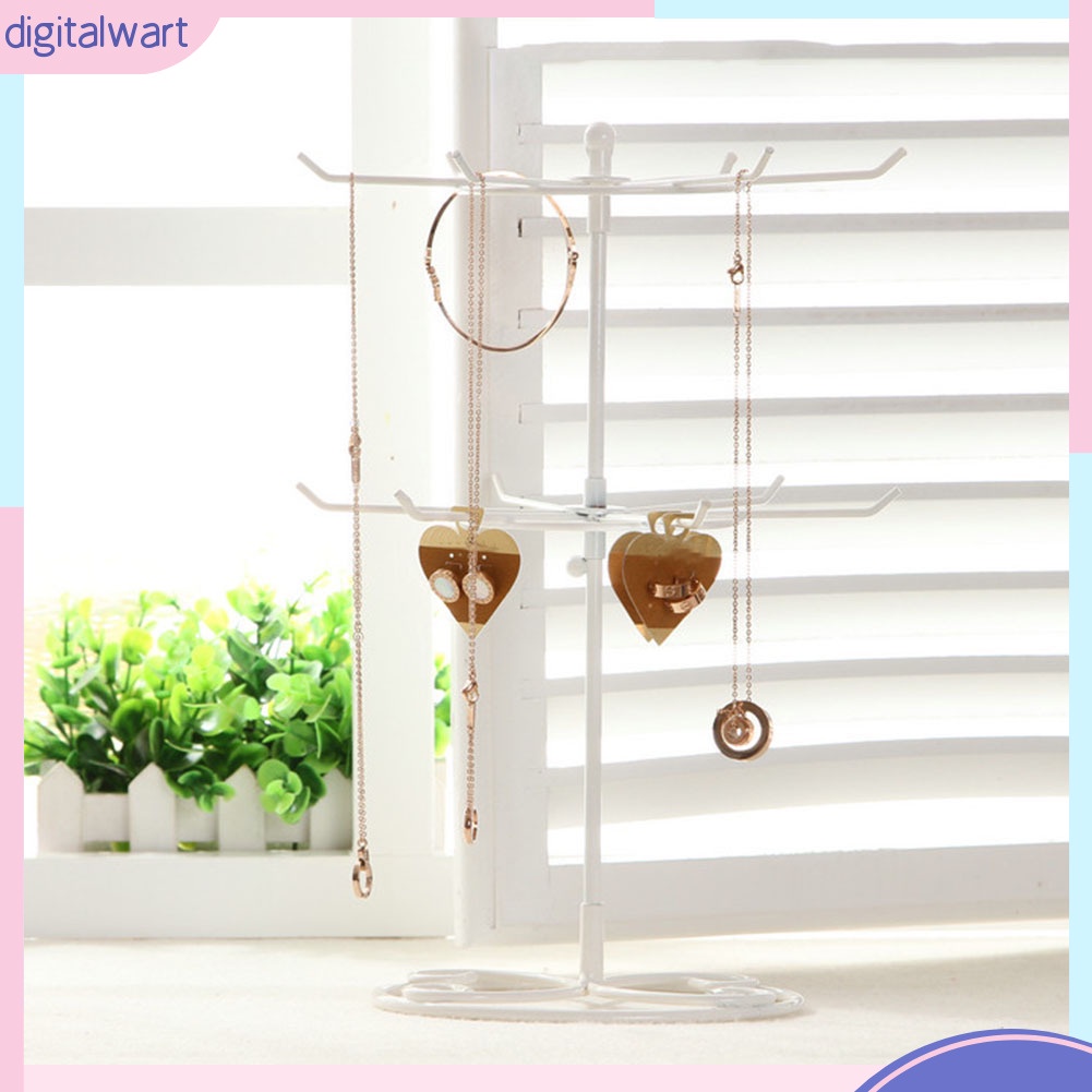 Giá Đỡ Trưng Bày Trang Sức 2 Tầng Dạng Xoay Tiện Lợi