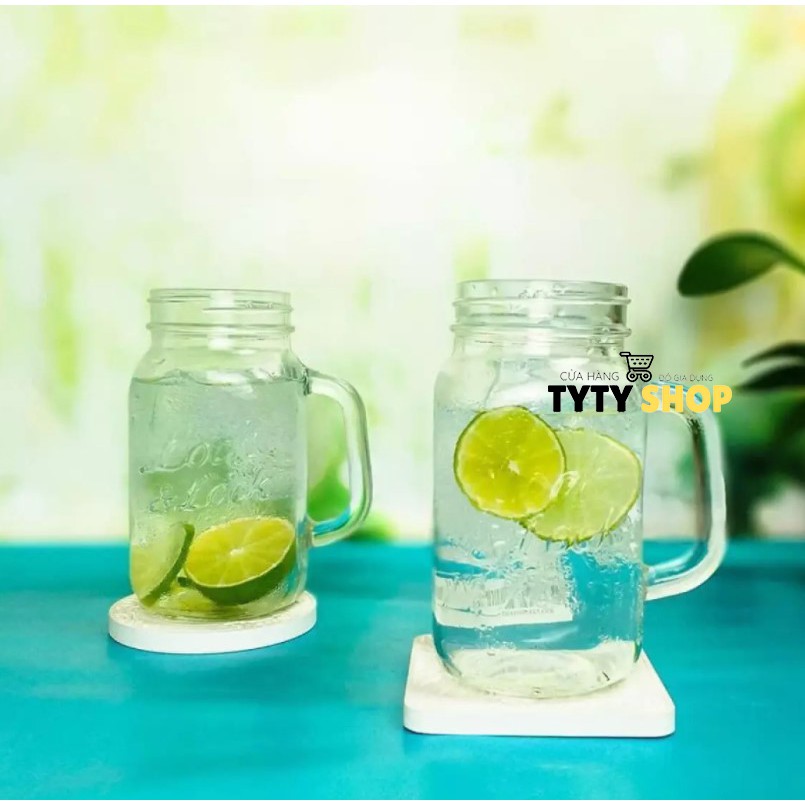 Ly thủy tinh nắp nhựa có tay cầm Lock&Lock Glass Jar dung tích 630ml LLG002