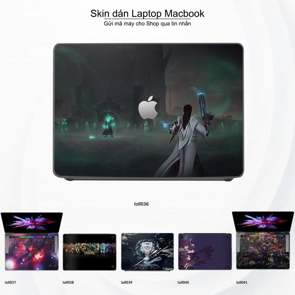 Skin dán Macbook mẫu Liên Minh Huyền Thoại (đã cắt sẵn, inbox mã máy cho shop)