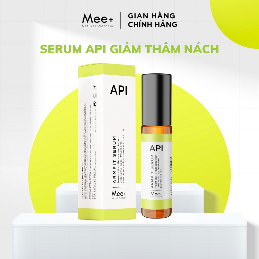 Giảm thâm nách, serum khử mùi hôi nách Mee Natural, ngăn tiết mồ hôi, dưỡng trắng da 6ml