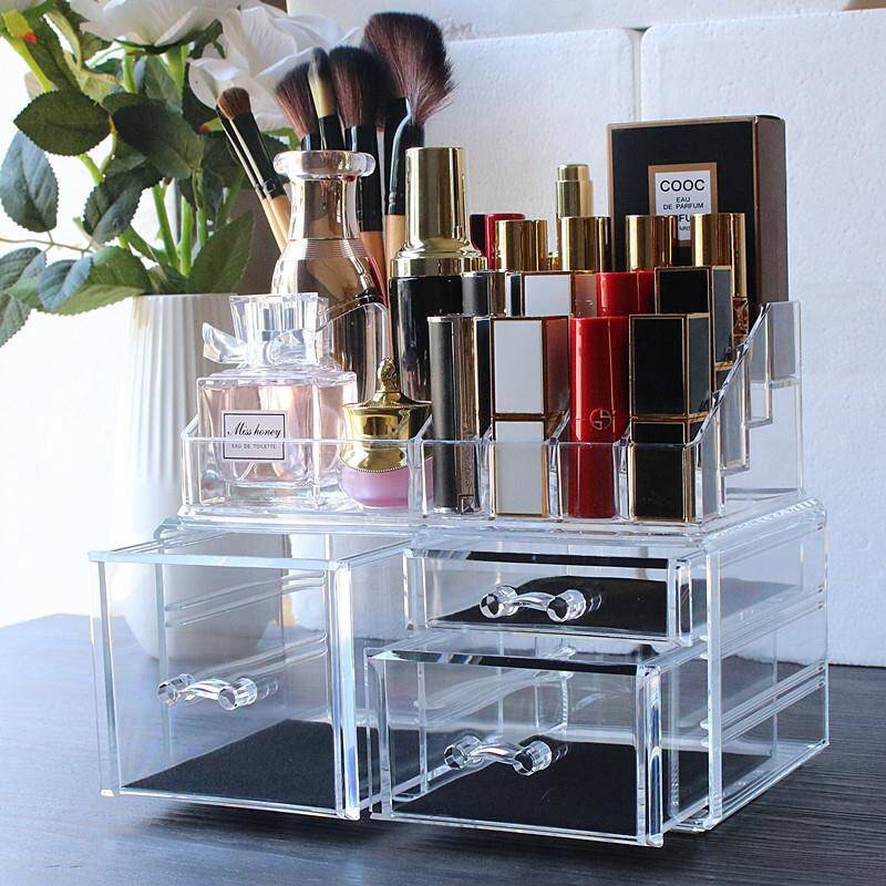 Hộp Đựng Đồ Trang Điểm Bằng Acrylic Trong Suốt Cỡ Lớn Tiện Dụng
